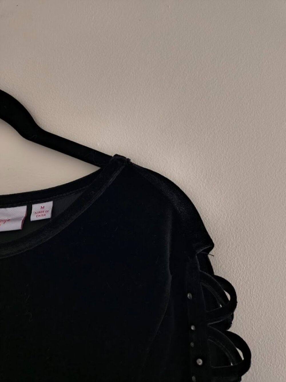 Quacker Factory Y2K Black Velvet Blouse